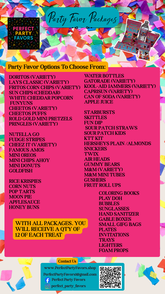 Party Favor Packages